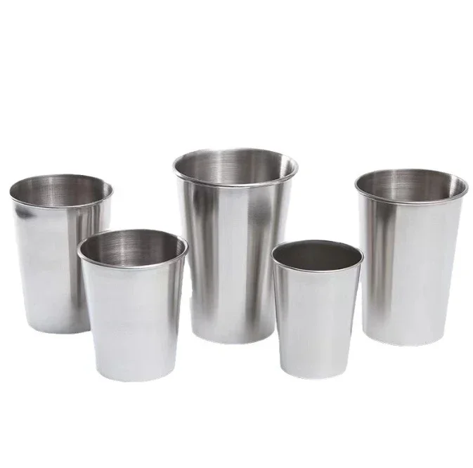 Beer Flight Set - Cangkir logam Stainless Steel, cangkir bir