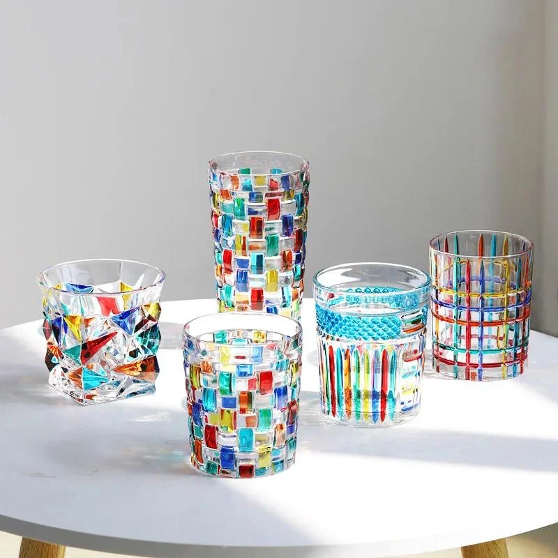 Wine Beer Tasting - Gelas Kristal Wiski Warna-warni Desain Zecchin