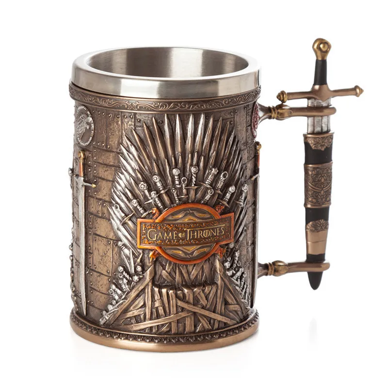 Wine Beer Whiskey Song - Mug Viking cangkir kopi antik baja
