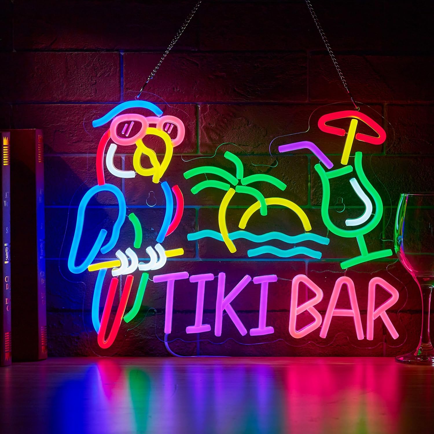 Beer & Wine Grab - Lampu Neon LED USB Bentuk Burung