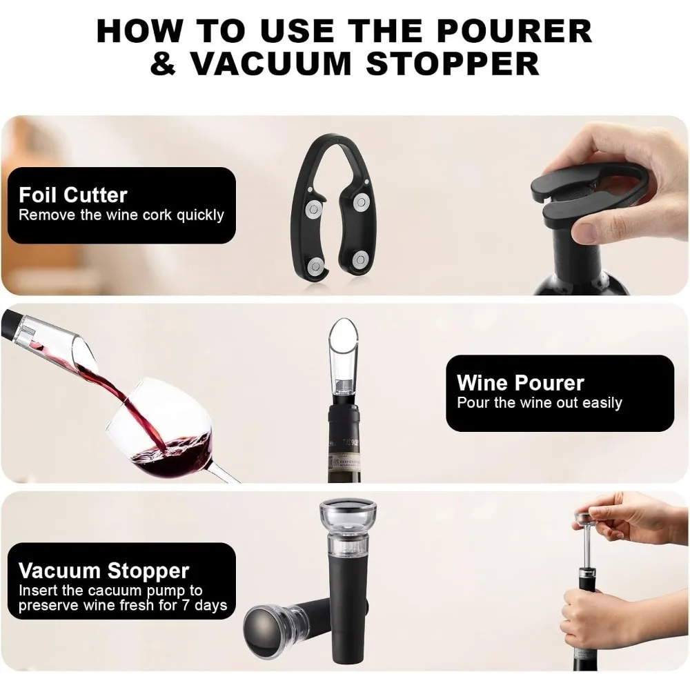Set Pembuka Botol Anggur Elekt - Bottle Stopper Set ulasan dan harga
