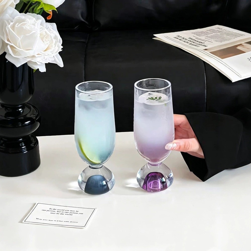 Gelas Kaca Bulat Kreatif denga - Wine Beer Tasting ulasan dan harga