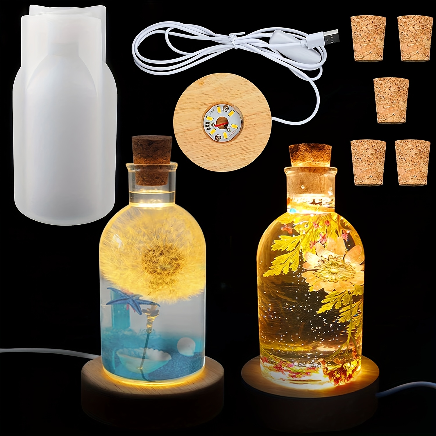 Set Cetakan Resin Lampu Botol  - Bottle Stopper Set ulasan dan harga