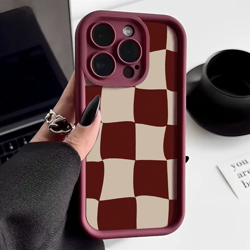 Casing Ponsel Pola Grid Deform - Wine & Beer Quito ulasan dan harga