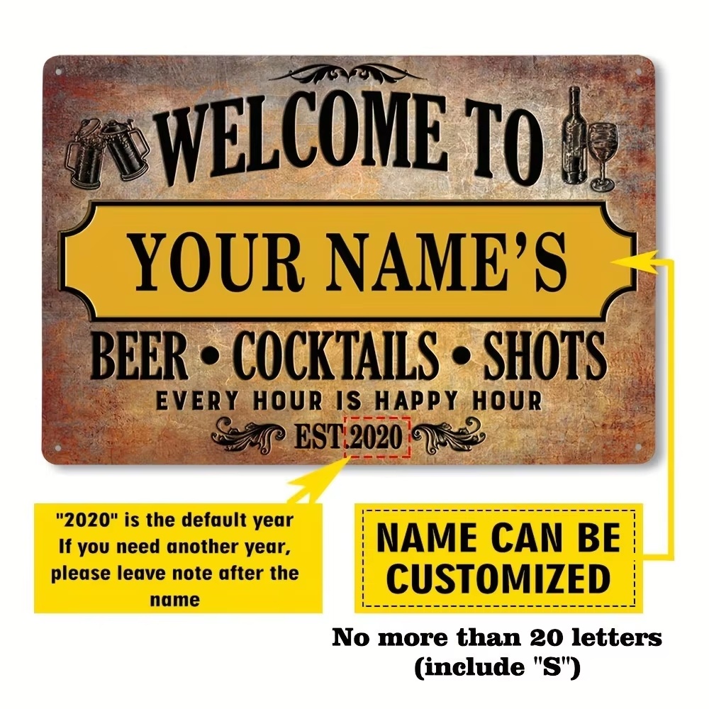 Papan Logam Kustom untuk Bar K - Beer & Wine Grab ulasan dan harga