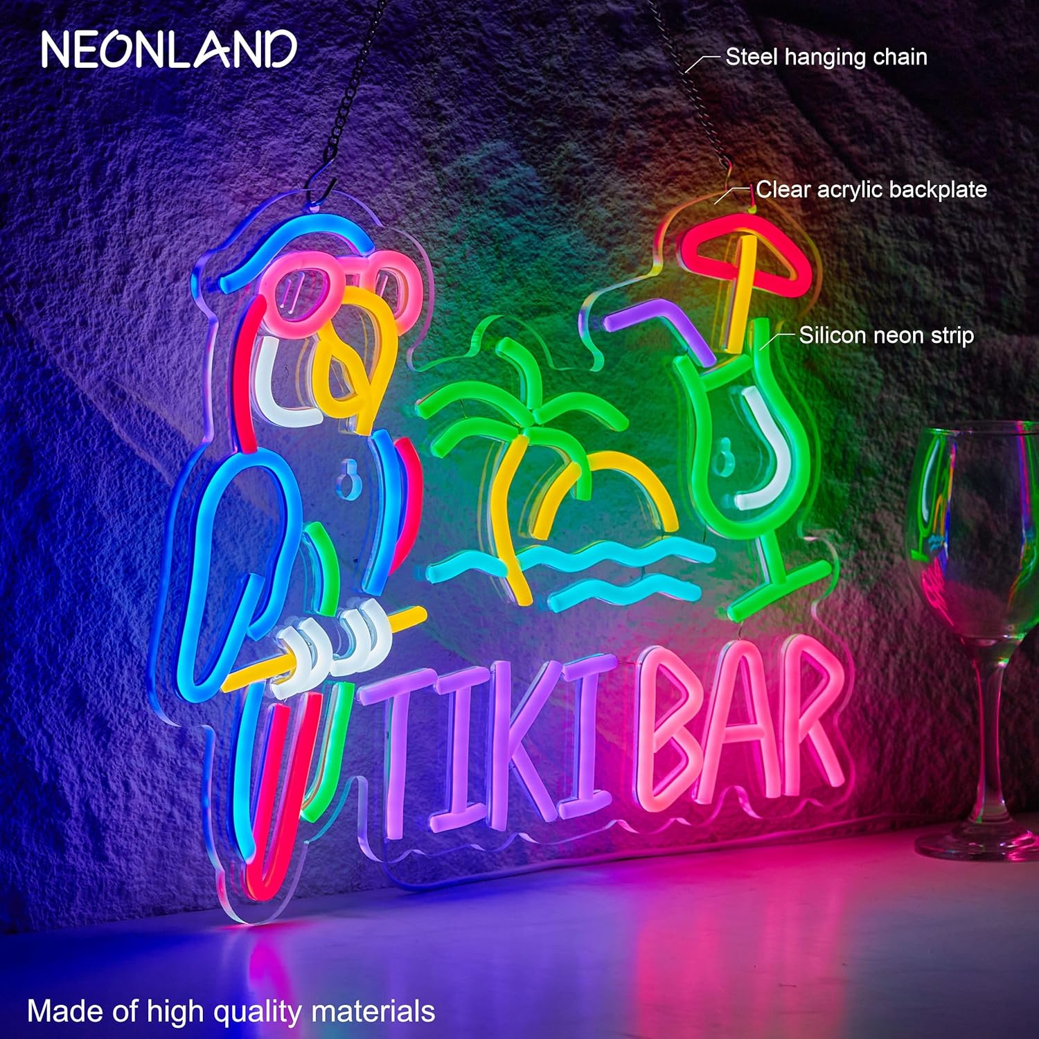 Lampu Neon LED USB Bentuk Buru - Beer & Wine Grab ulasan dan harga