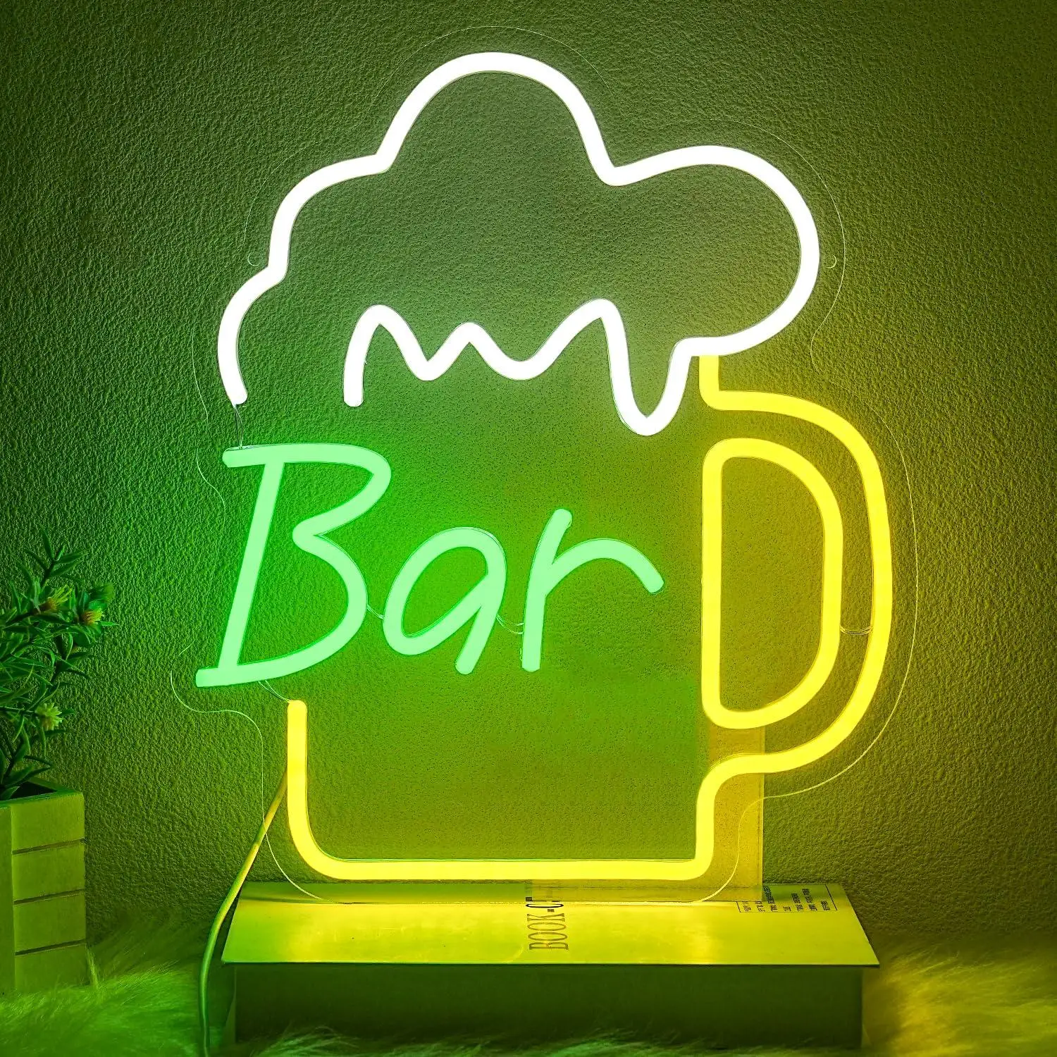 Lampu LED Neon Sign Bar Bir US - Beer & Wine Grab ulasan dan harga